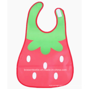 Logotipo promocional personalizado impresso babador de bebê para meninas em Strawbeingerry com impressão Drooler